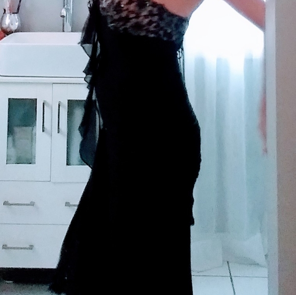 Cache | Sequined Cocktail Floor Length Dress - Picture 14 of 14